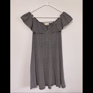 Striped Off the Shoulder Dress